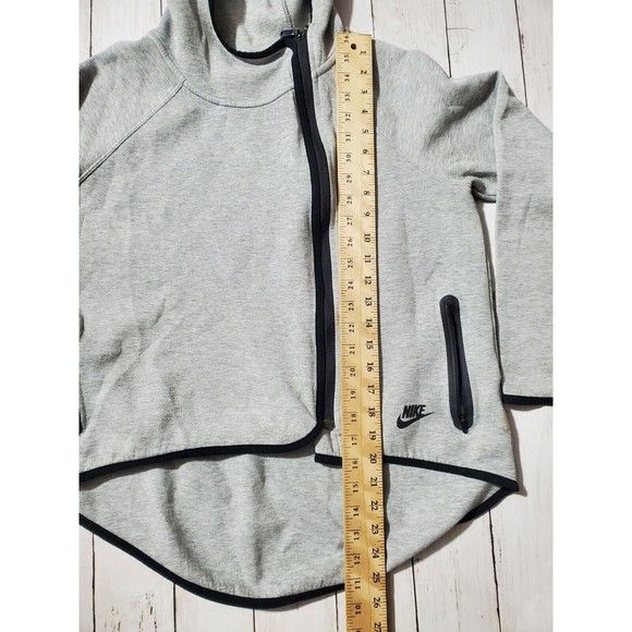 Nike Tech Cape Hoodie Sweatshirt Women's Size Small Grey Black - Picture 5 of 9